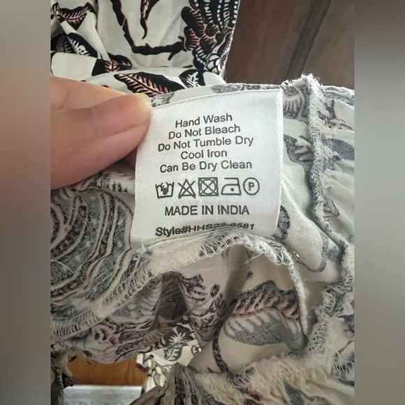 House of Harlow 1960‎ Floral Peasant Bohemian Puff Sleeve Mini Dress Size Medium - Picture 8 of 10